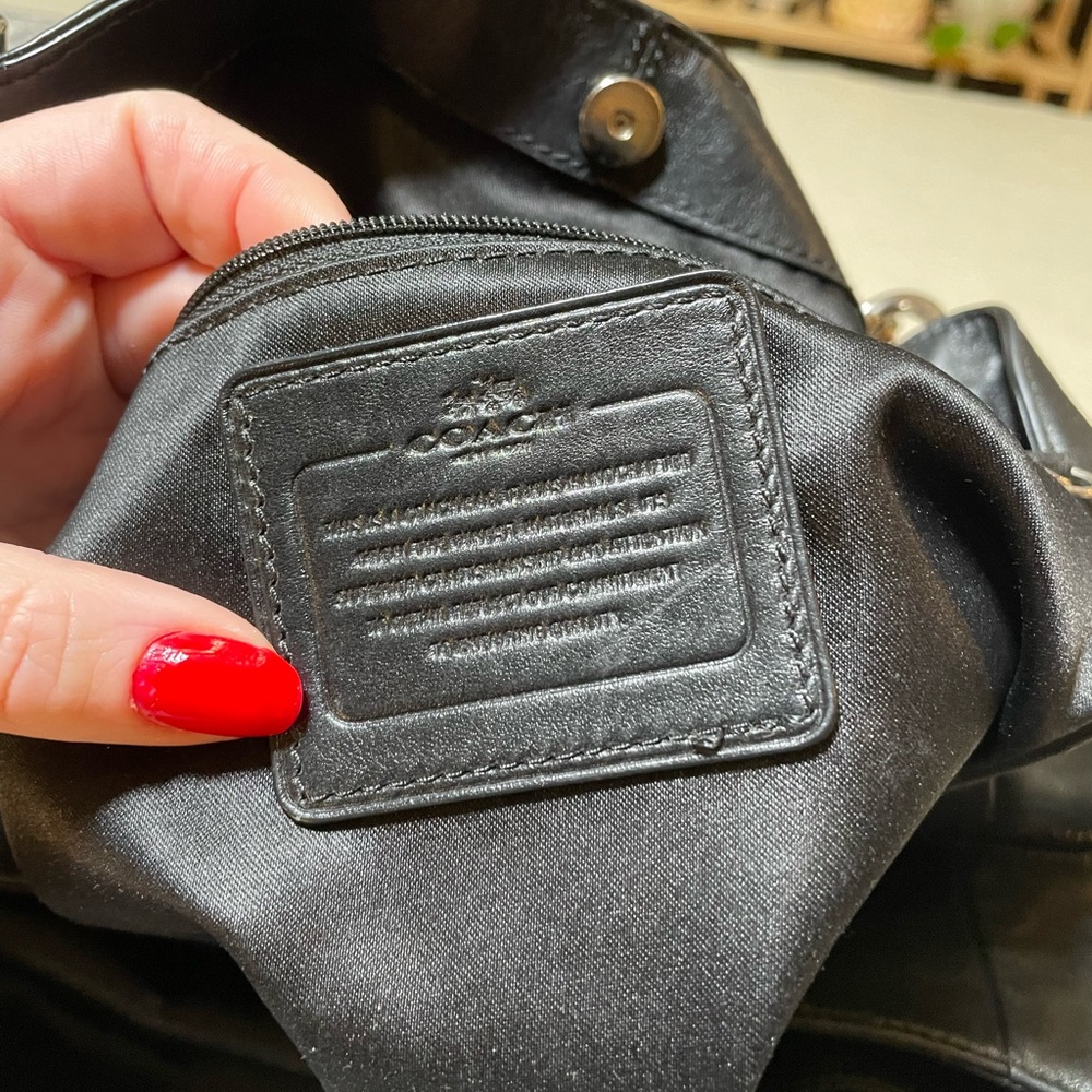 ‼️SPRING SALE Coach Colette Black Leather Large Hobo Shoulder Bag- Rare EUC - Picture 13 of 17